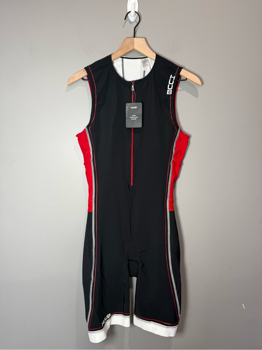 NWT HUUB Core Triathlon Suit XXL Black Red Sleeveless Tri Suit